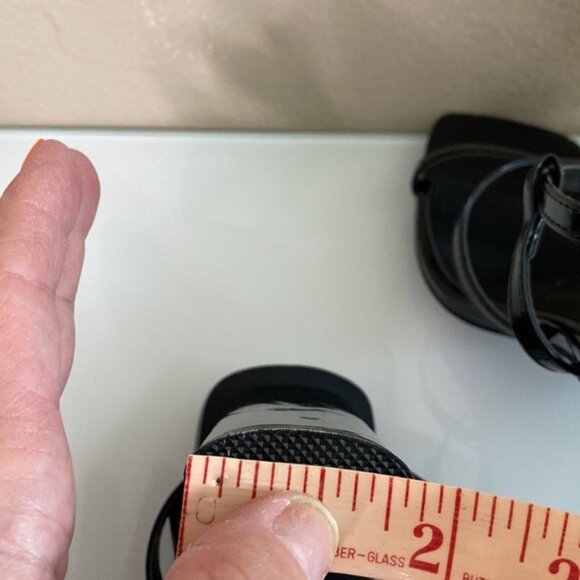 Black Strappy Sandals Size 10 - Picture 4 of 7